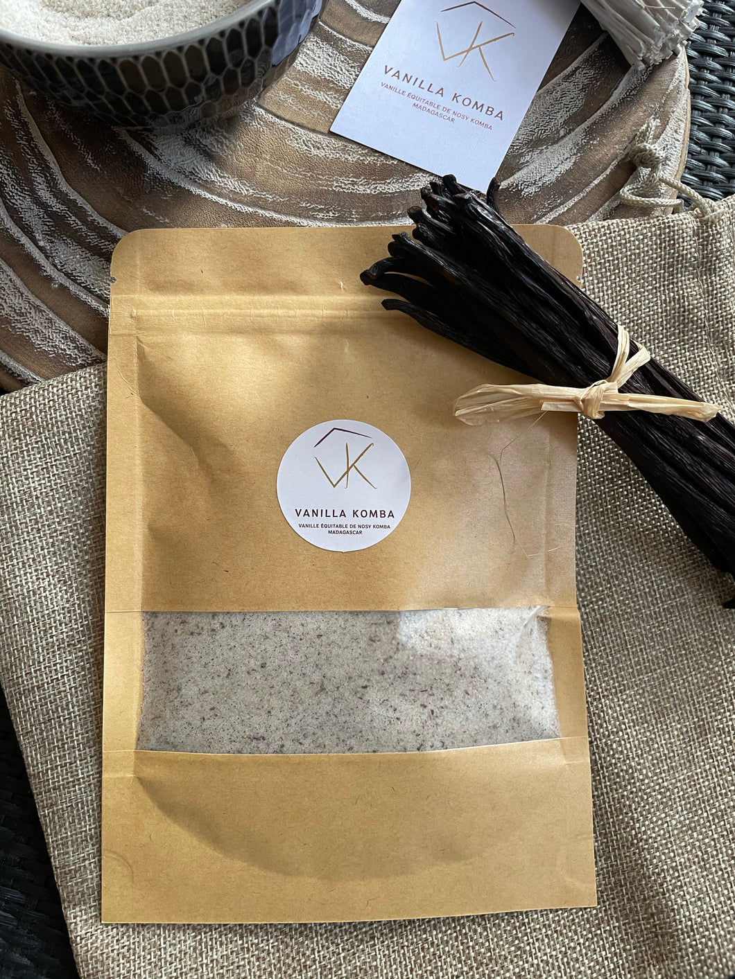 Organic vanilla sugar with whole pods VK